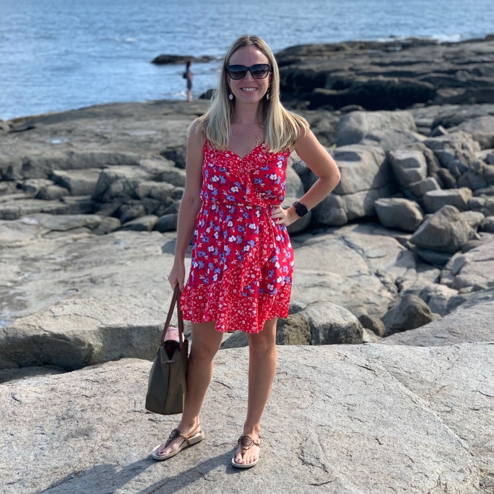 Express Floral Print Sun Dress